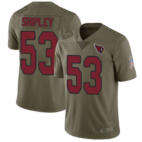 Arizona Cardinals Limited Olive Men A.Q. Shipley Jersey NFL Football #53 2017 Salute to Service